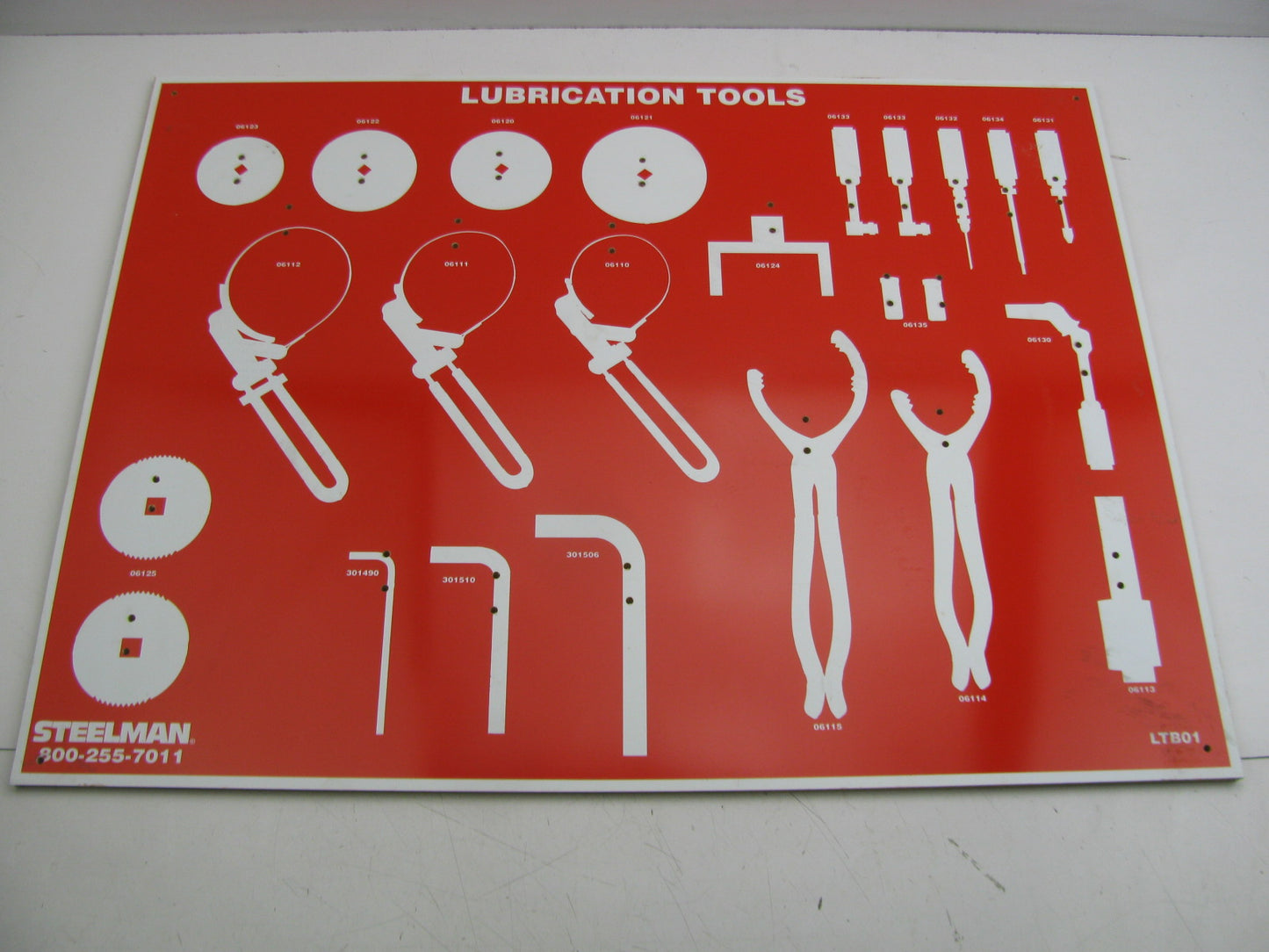 Steelman LTB01 Automotive Lubrication Tools Shadow Board Without Tools