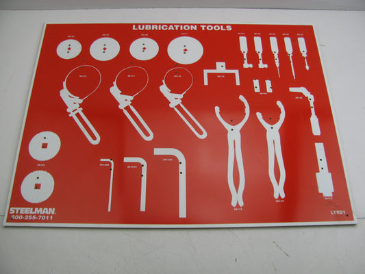 Steelman LTB01 Automotive Lubrication Tools Shadow Board Without Tools