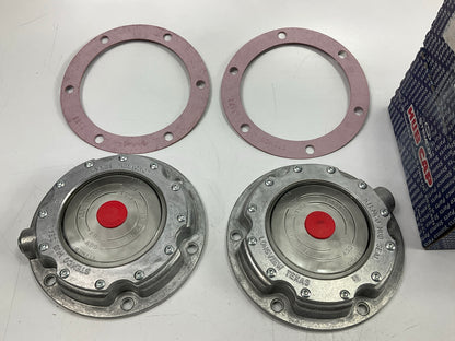 (2) Stemco 343-4098 Hubcap W/ Gasket 6 Bolt On 5.5'' Circle Hub Cap C43-4098