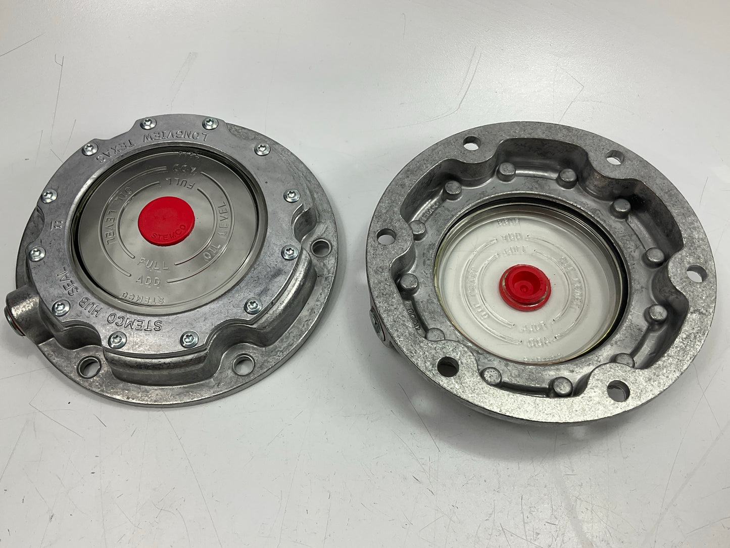 (2) Stemco 343-4098 Hubcap W/ Gasket 6 Bolt On 5.5'' Circle Hub Cap C43-4098