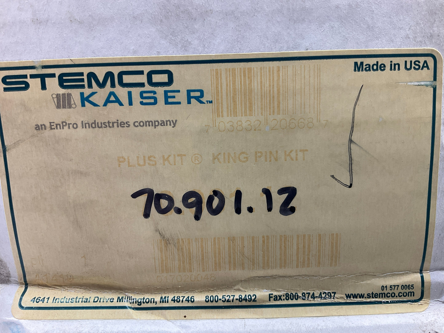 STEMCO 70.901.12 PlusKit Steering King Pin Repair Kit - 870148R92, E2HT-3010-AA