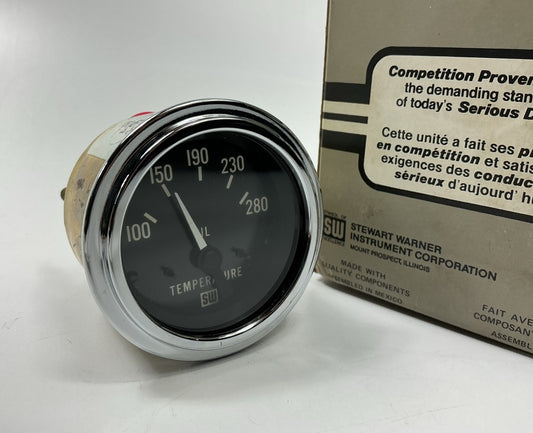 Dent Ding On The Bezel - Stewart-warner Electrical Oil Temperature Gauge 2-1/16''
