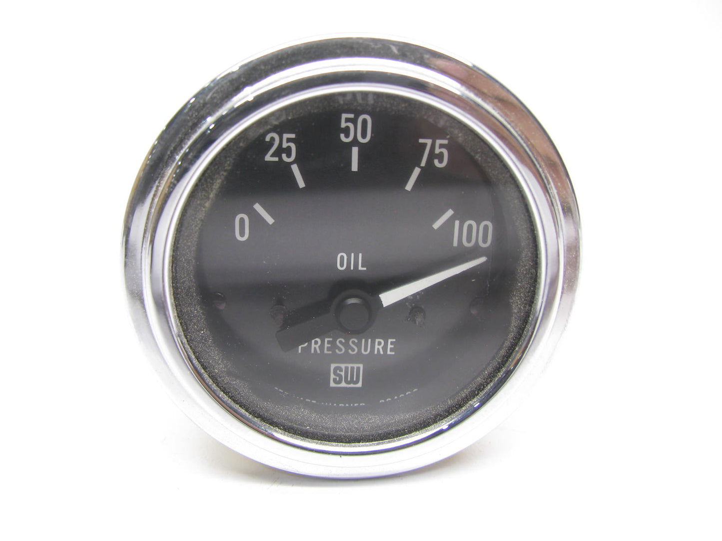 Stewart Warner Deluxe  Oil Pressure Gauge (electrical), Scale: 0-100 PSI,