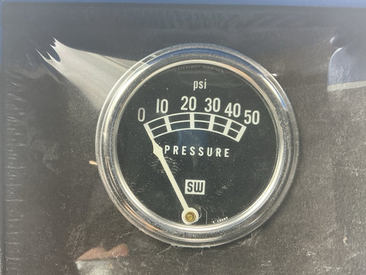 Stewart Warner 82207 2-1/16'' Oil Pressure Gauge, Mechanical, 0-50 PSI