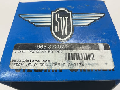 Stewart Warner 82207 2-1/16'' Oil Pressure Gauge, Mechanical, 0-50 PSI