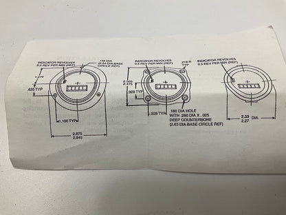 Stewart-warner SW83501 2 Screw Mount 10-50 VDC Hourmeter, 2-1/16'' Diameter