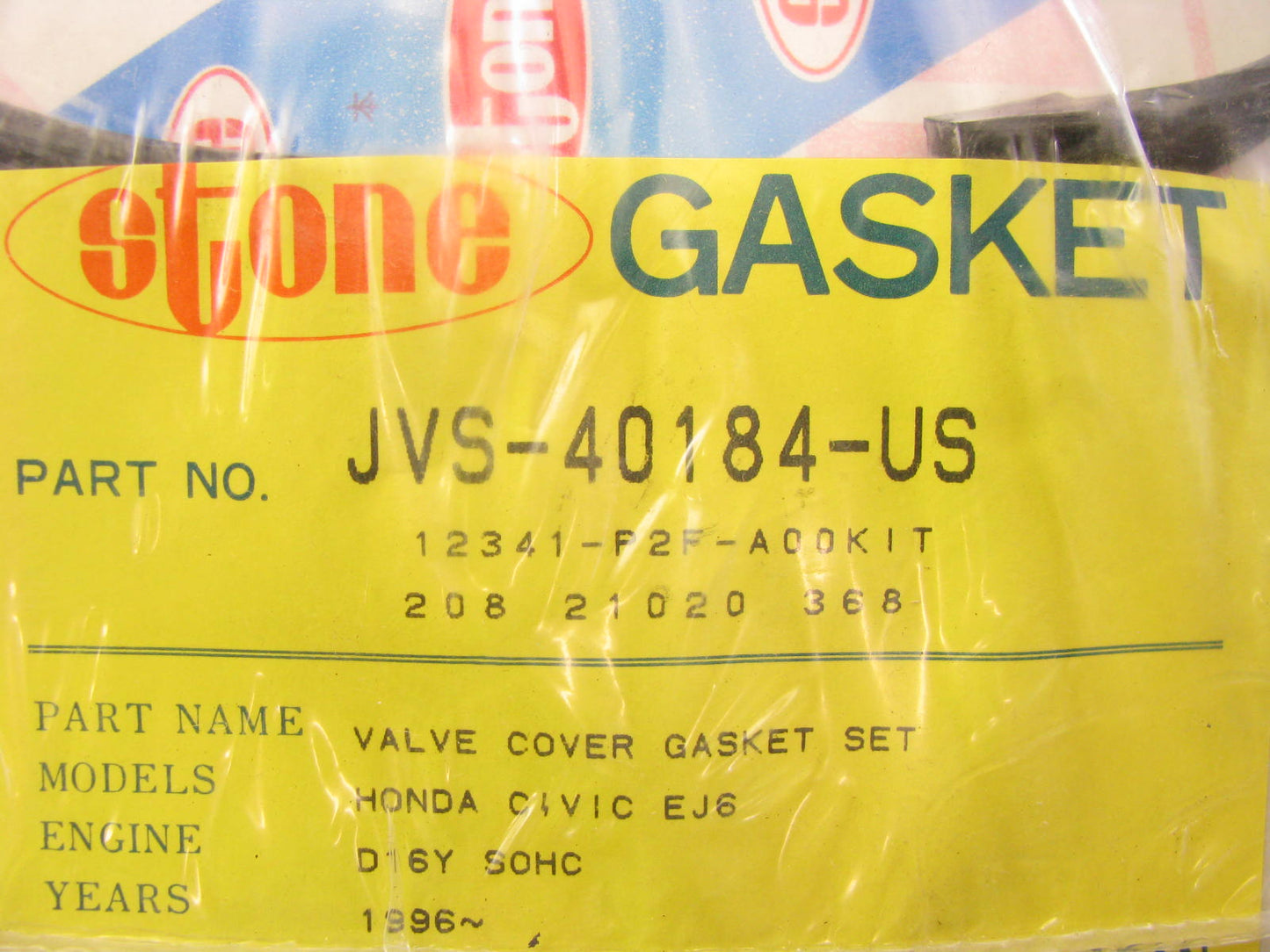 Stone Gasket JVS-40184-US Valve Cover Gasket Set 1998-2000 Honda Civic 1.6L-L4