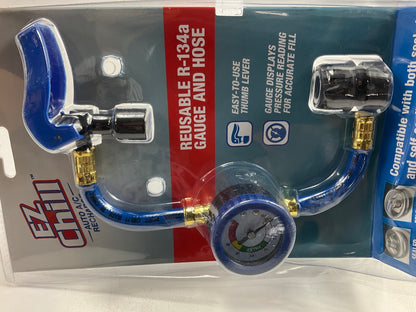 EZ Chill EZC110 Auto A/C Recharge Kit With Reusable 134 A/C Gauge And Hose