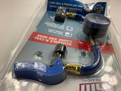 EZ Chill EZC110 Auto A/C Recharge Kit With Reusable 134 A/C Gauge And Hose