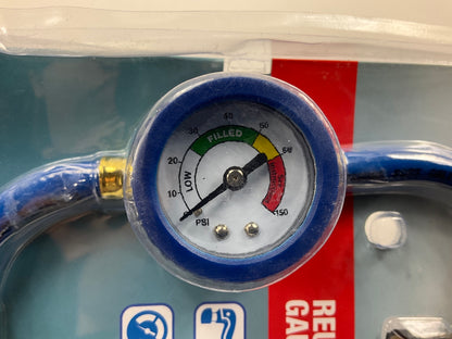 EZ Chill EZC110 Auto A/C Recharge Kit With Reusable 134 A/C Gauge And Hose
