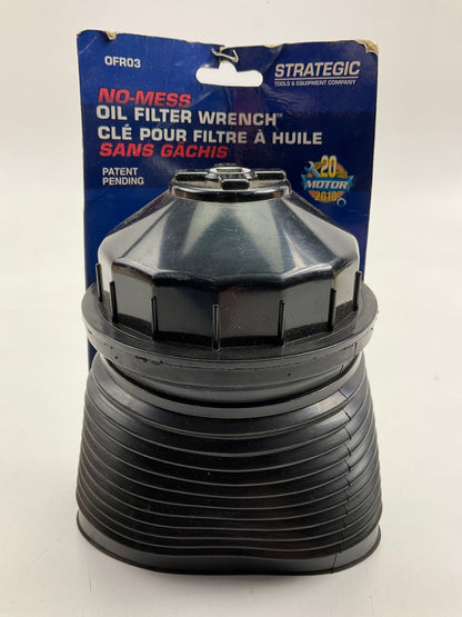 Strategic Tools OFR03 Large Oil Filter Wrench Removal Tool Spill Boot