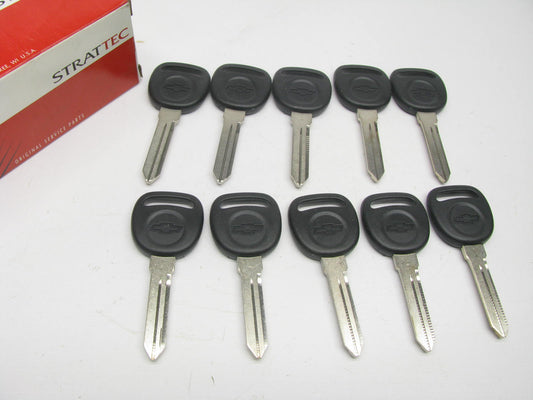 (x10) OE GM Strattec 597791 Key Blanks- W/Chevrolet BOWTIE