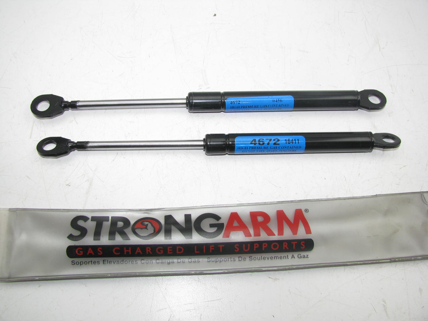 (2) Strong Arm 4672 Universal Lift Support - 10'' Extended 6.75'' Compressed 51 Lb