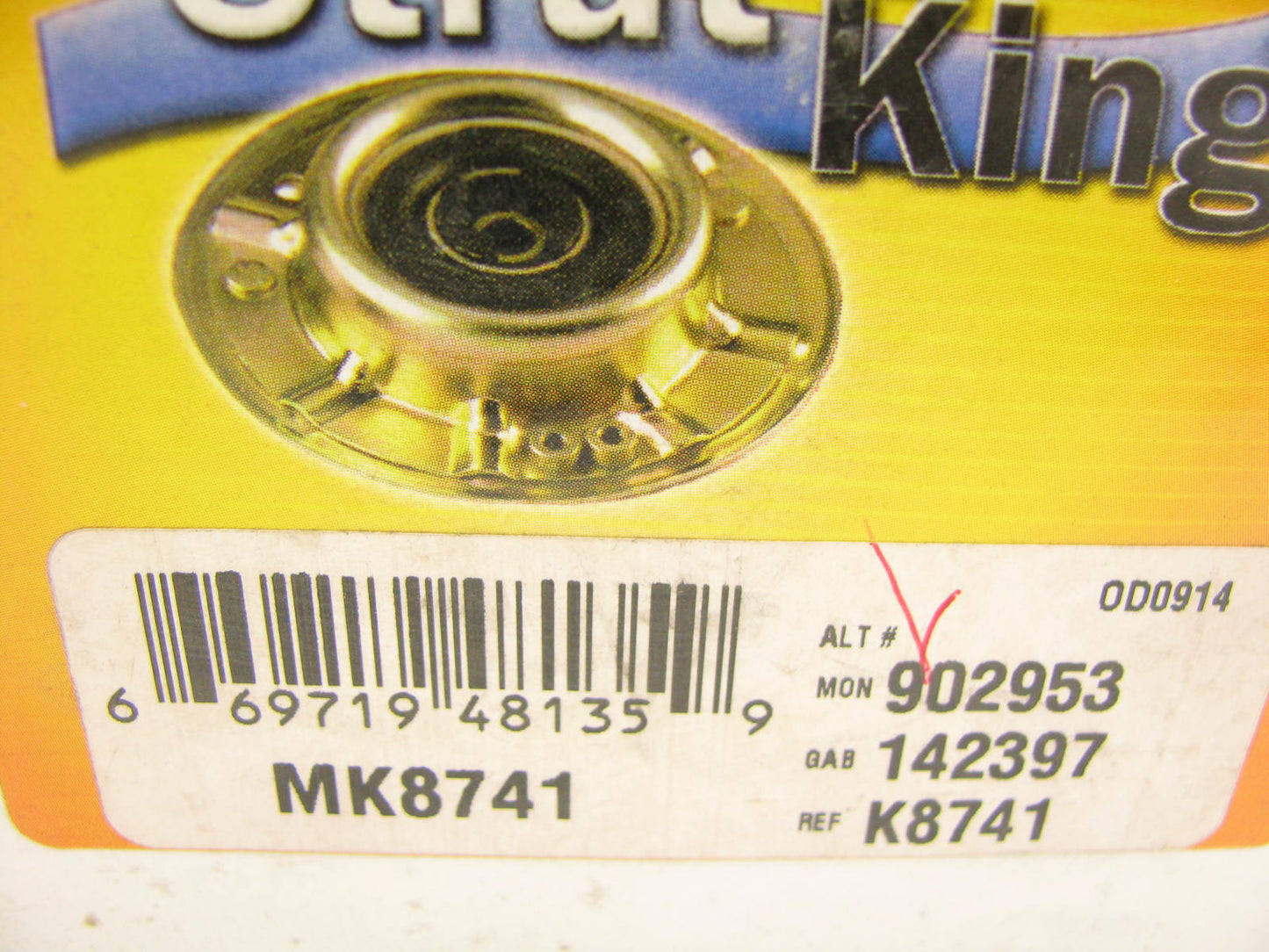 Strut King MK8741 Front Strut Mount 1995-2000 Contour Mystique 1999-2002 Cougar