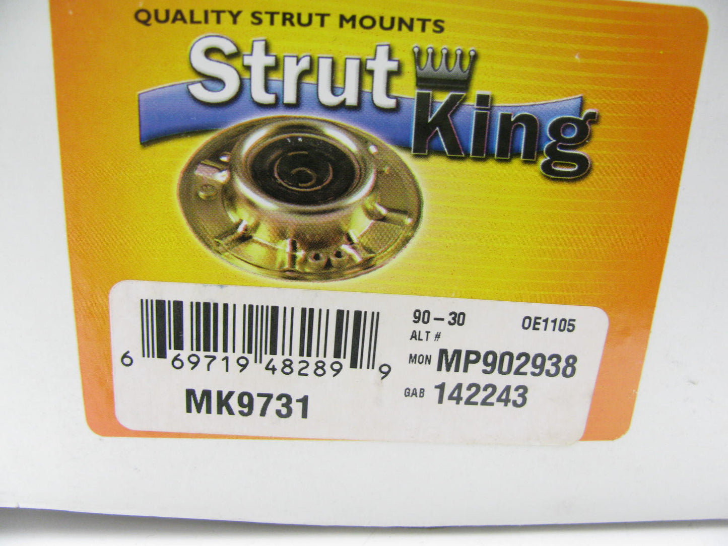 Strut King MK9731 Front Upper Suspension Strut Mount