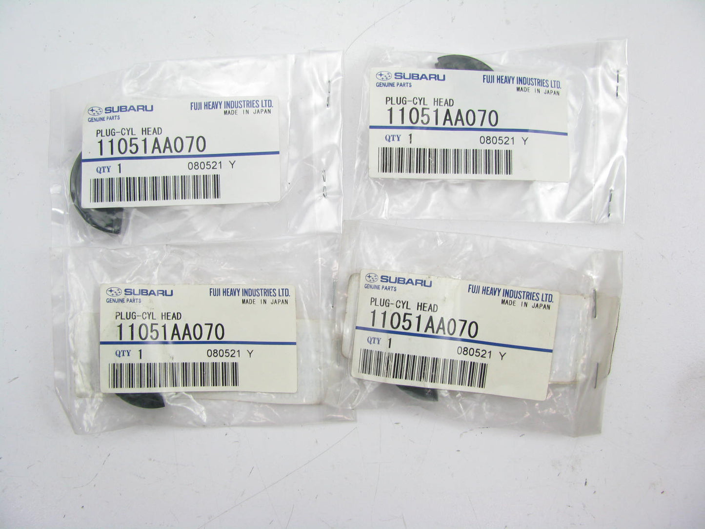 (4) New Genuine Camshaft Cam Plug Half Moon 11051AA070 OEM For Subaru