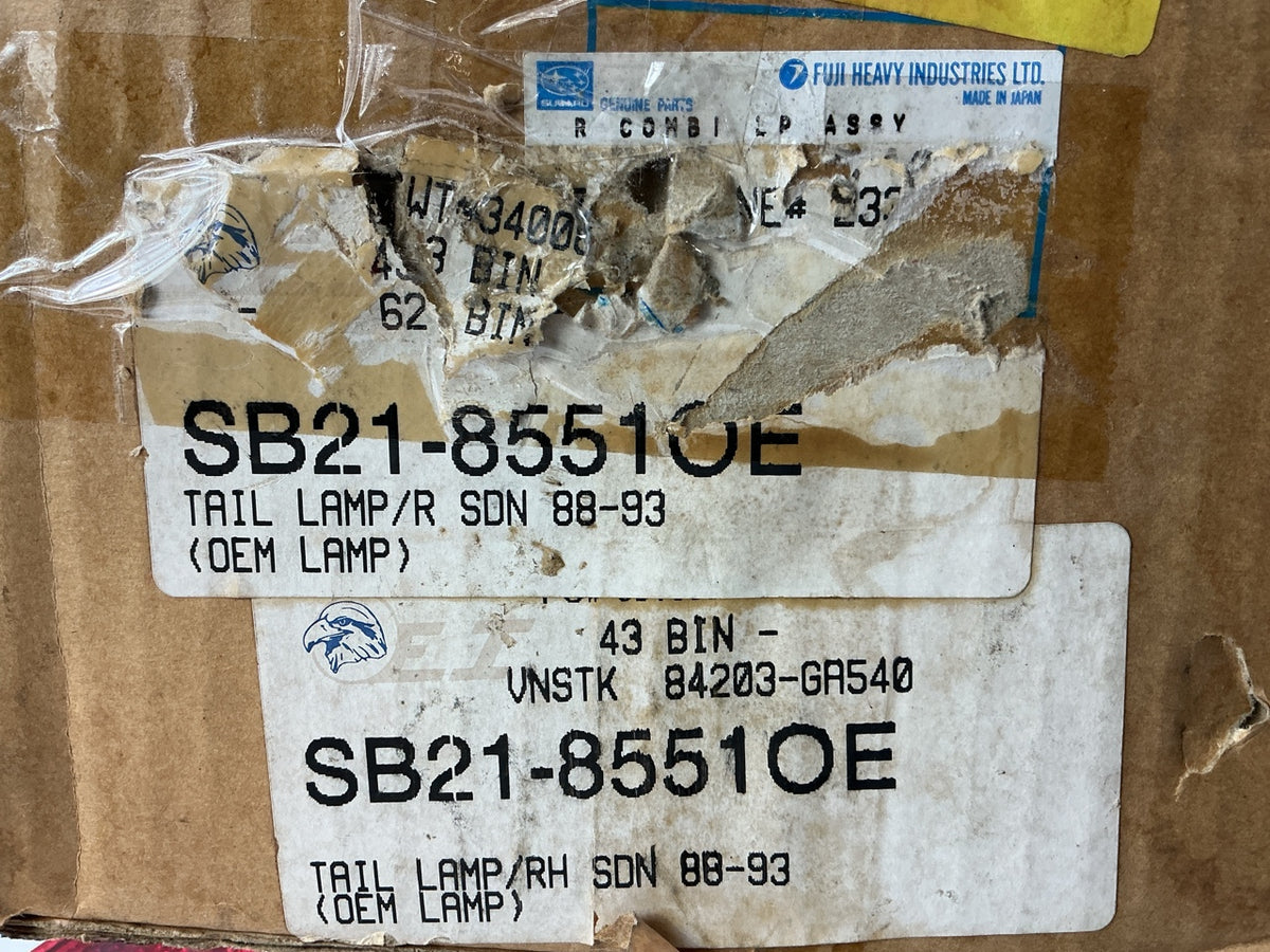 NOS Genuine OEM For Subaru 84203-GA540 Right Tail Light Lamp 87-89 GL, 85-89 RX
