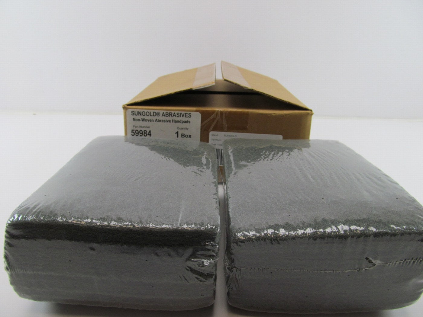 (20) Sungold 59984 Grey Scuff Pads 6''x9'', Non-woven Abrashive Hand Sanding Pads