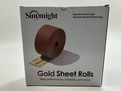 Sunmight 22203 Gold 2-3/4'' X 25 Yard PSA 40 Grit Sanding Sheet Roll