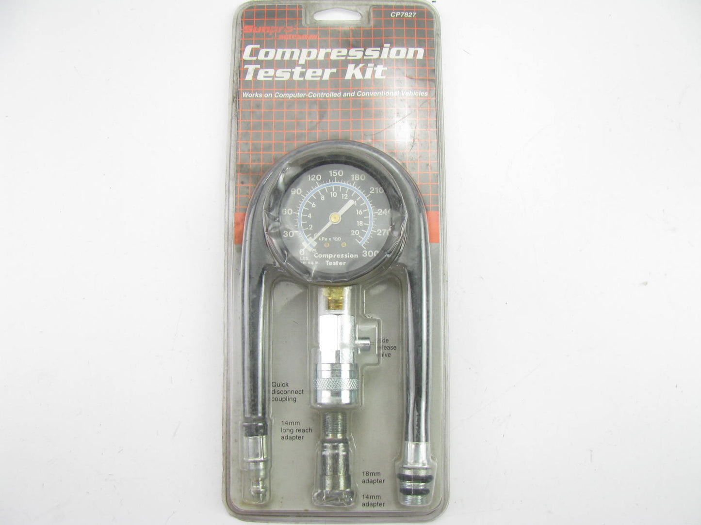 Sunpro CP7827 Compression Tester Kit - 14mm & 18mm Size