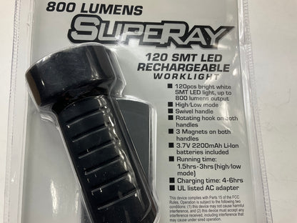 Superay 120 SMT LED Rechargeable Worklight Work Light LED Lamp - 800 Lumens