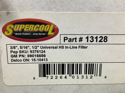 Supercool 13128 A/C Compressor High Side Inline Filter, Universal