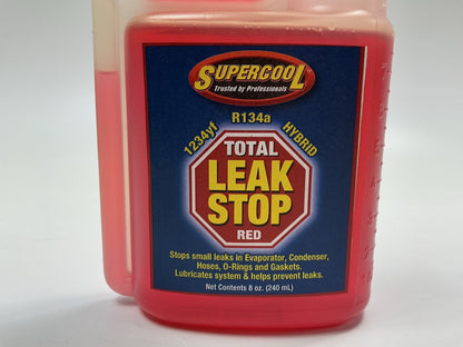 SUPERCOOL 33911 134a & 1234 Total Leak Stop With UV Dye 8oz Treats 4 Vehicles