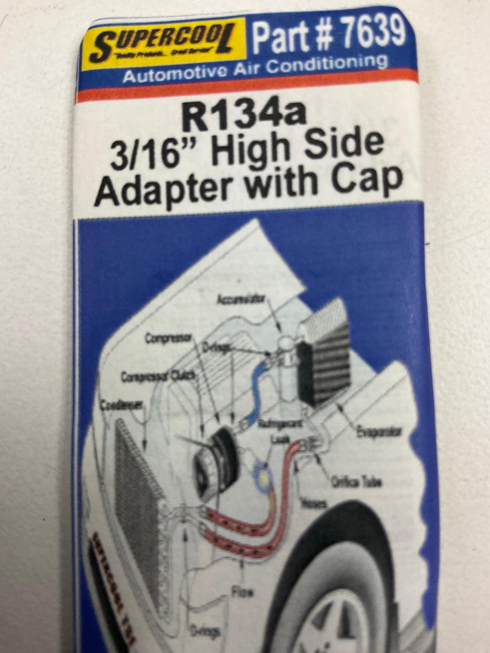 Supercool 7639 3/16'' High Side Adapter With Cap, 134