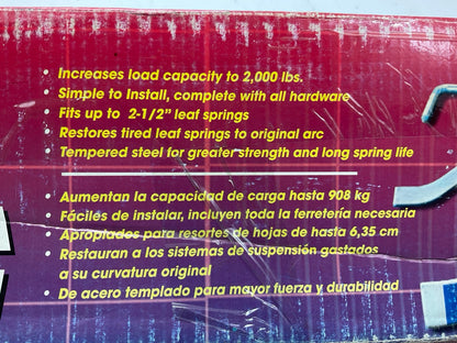 Superior 11-1040 Leaf Spring Helper Over Leaf Overload Spring +2,000 Lbs Payload