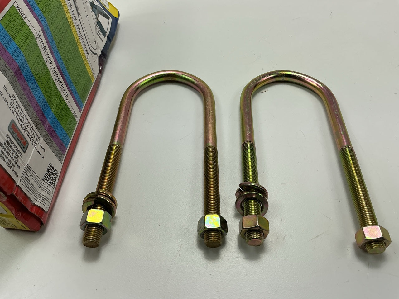 SUPERIOR 13-0112A Round U-Bolt Kit Leaf Spring U Bolts 2-1/2 X 6-1/2 2 U Bolts