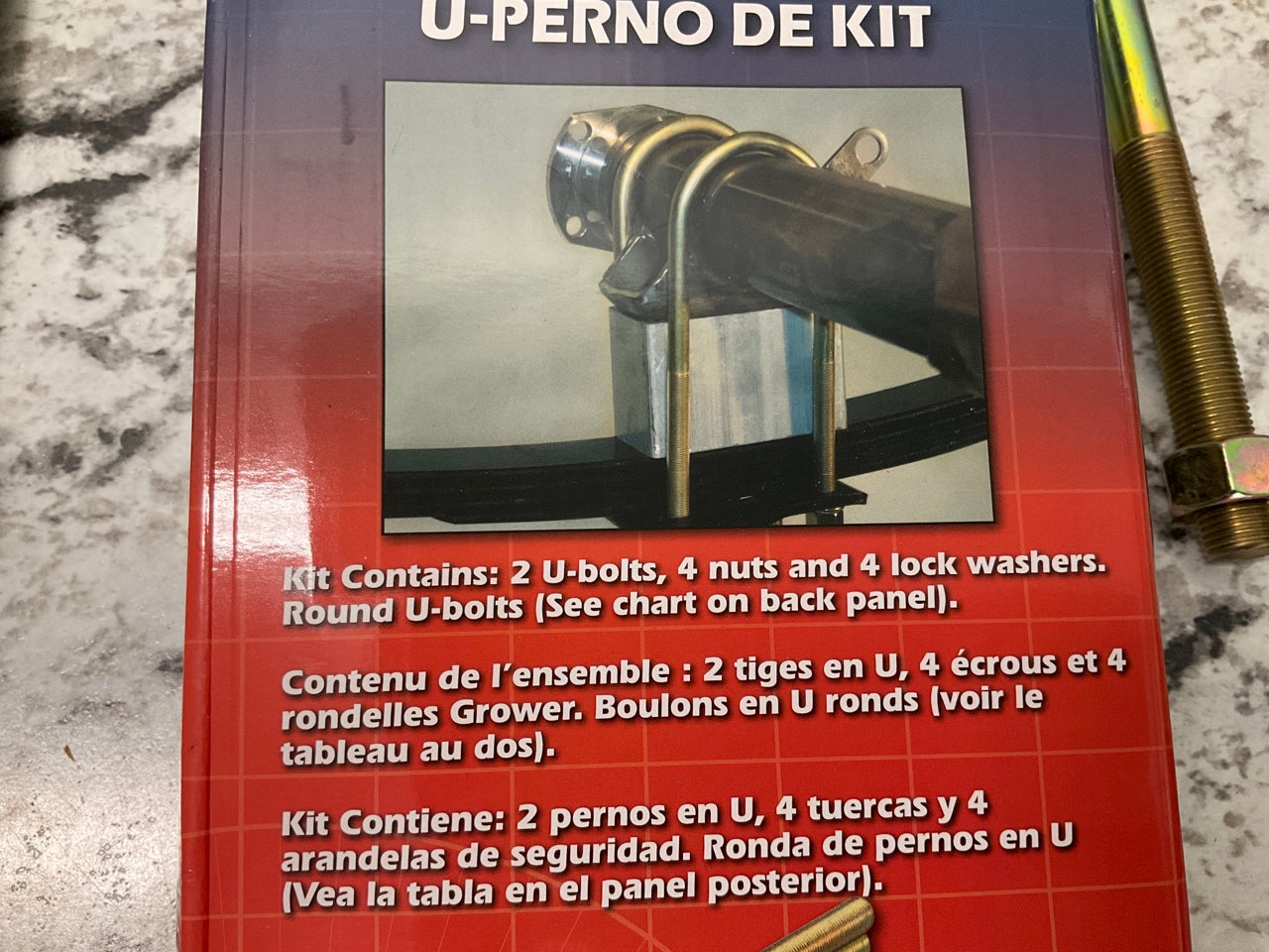 Superior 13-0134A Leaf Springs U-Bolt Kit - 6-1/2'' X 3-1/8'' X 1/2''