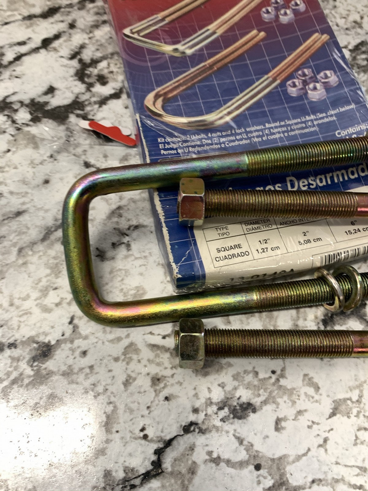 Superior  13-0142A Leaf Spring U-Bolt Spring Kit, Square, 1/2'' Diameter, 2'' X 6''