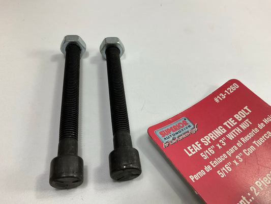 Superior 13-1260 Center Leaf Spring Tie Bolt W/ Nuts 5/16'' X 3''