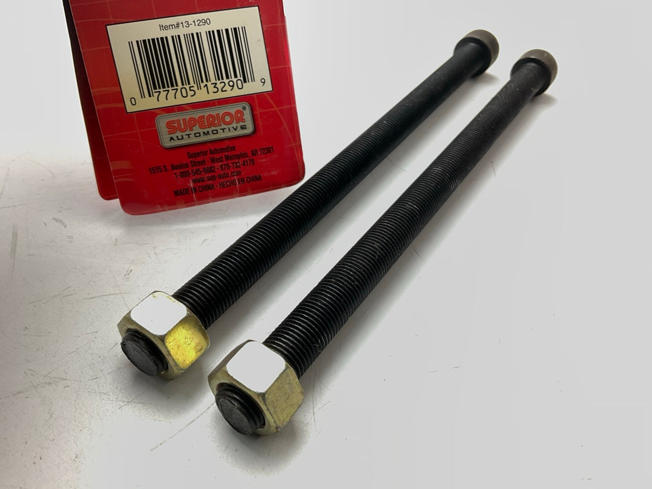 Superior 13-1290 Leaf Spring Center Tie Bolts, Pair,  1/2'' X 8'' With Nut