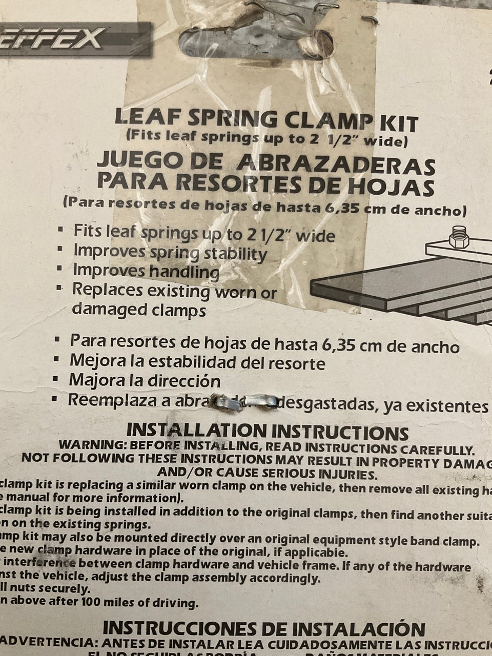Superior 13-1401A Leaf Spring Clamp Kit For Leaf Springs Up To 2-1/2''
