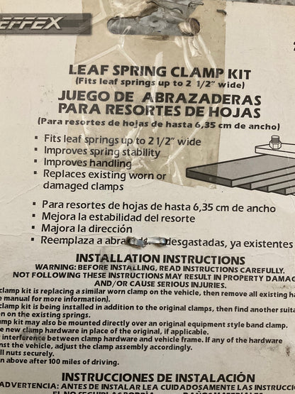 Superior 13-1401A Leaf Spring Clamp Kit For Leaf Springs Up To 2-1/2''