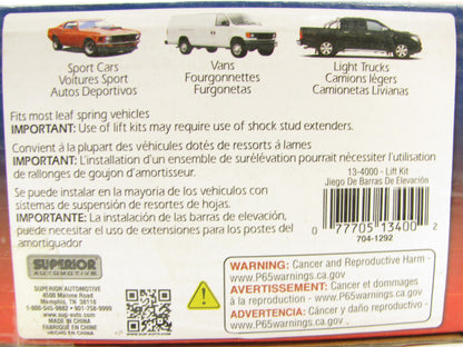 Superior 13-4000 Leaf Spring Lift Shackle Kit - 1-1/2'' To 4'' Lift