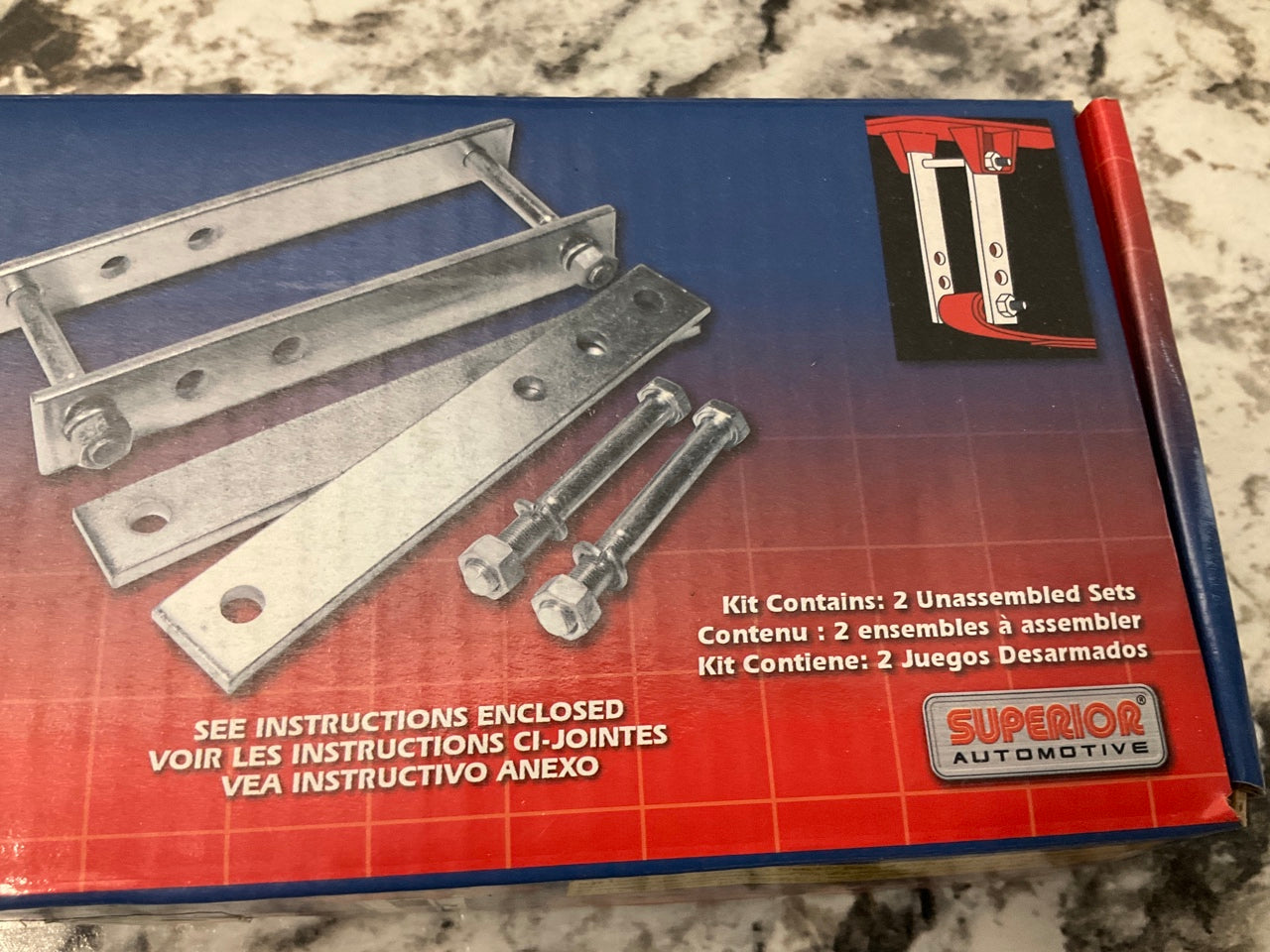 Superior 13-4000 Leaf Spring Lift Shackle Kit - 1-1/2'' To 4'' Lift