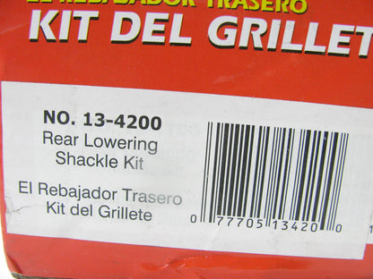 Superior 13-4200 Rear  2''  Lowering Shackle Kit For 2004-2007 Ford F-150