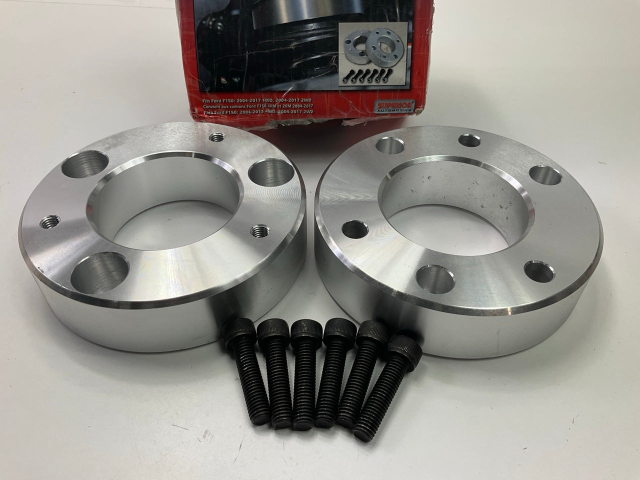 MISSING NUTS 2'' Front Leveling Lift Kit 2004-20 Ford F-150 2WD 4WD Silver Billet