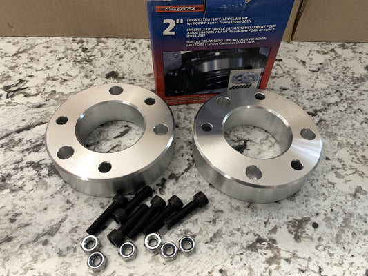 2'' Front Leveling Lift Kit For 2004-2020 Ford F150 2WD 4WD Silver Billet 13-SA1