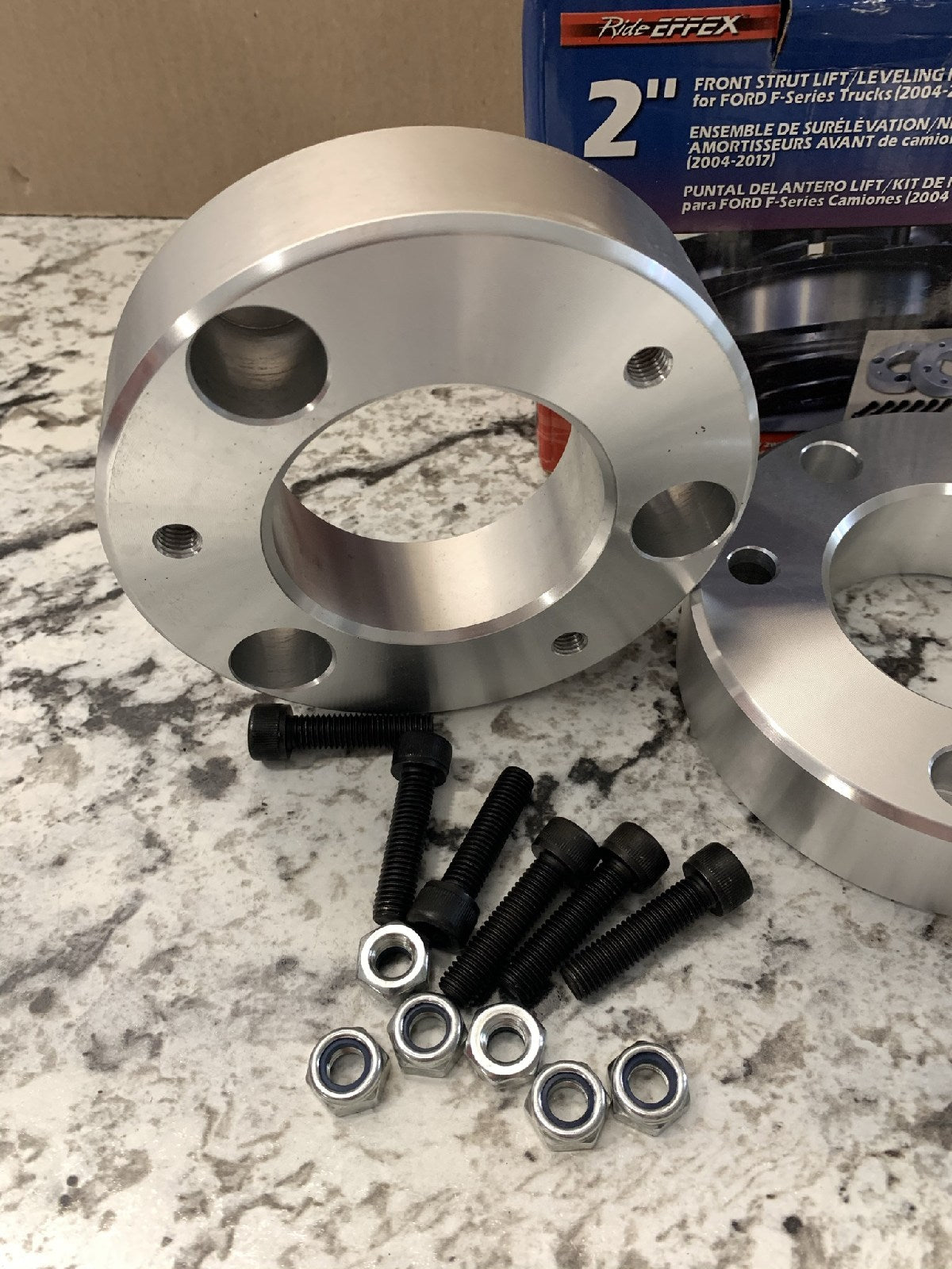 2'' Front Leveling Lift Kit For 2004-2020 Ford F150 2WD 4WD Silver Billet 13-SA1