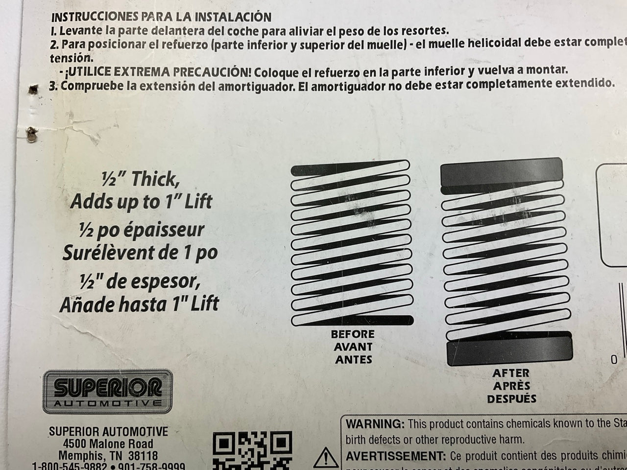 (2) Superior 18-1930 Rubber Coil Springs Helper Booster Insert - Up To 1'' Lift