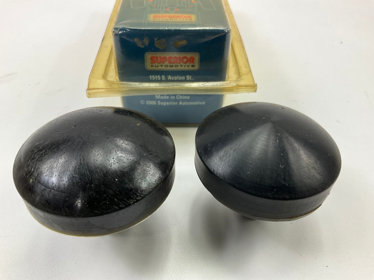 Superior 20-0110B 11/16'' Tall Polyurethane Bump Stops, Pair, Button Style, Black