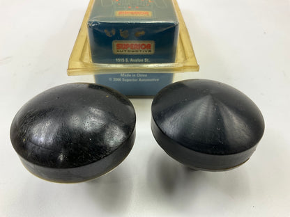 Superior 20-0110B 11/16'' Tall Polyurethane Bump Stops, Pair, Button Style, Black