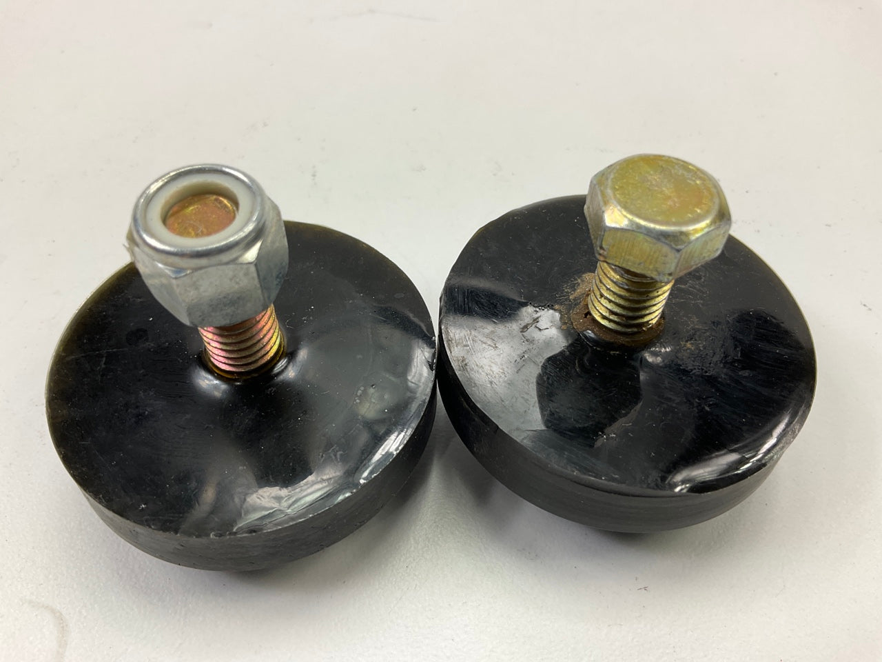 Superior 20-0110B 11/16'' Tall Polyurethane Bump Stops, Pair, Button Style, Black