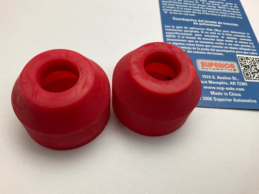 Superior 20-0500R Steering Tie Rod End Rubber Boots, Pair, Red (1-3/8'')