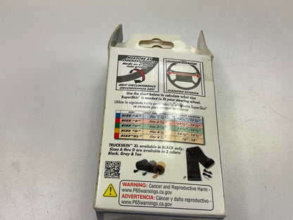 Superior 58-0650B Leather Lace-on Steering Wheel Cover 3-1/8'' Grip, 14.5''-15.5''