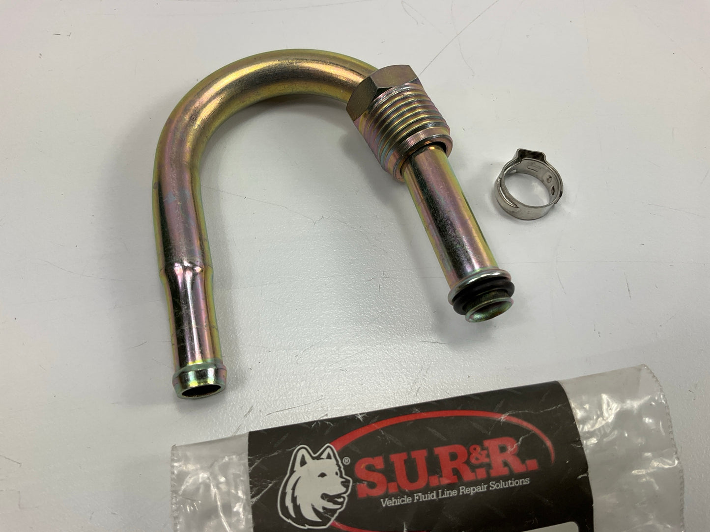 SUR-R 38180 180 Degree GM Fuel Filter Line Adapter, Female To Nylon, 3/8''