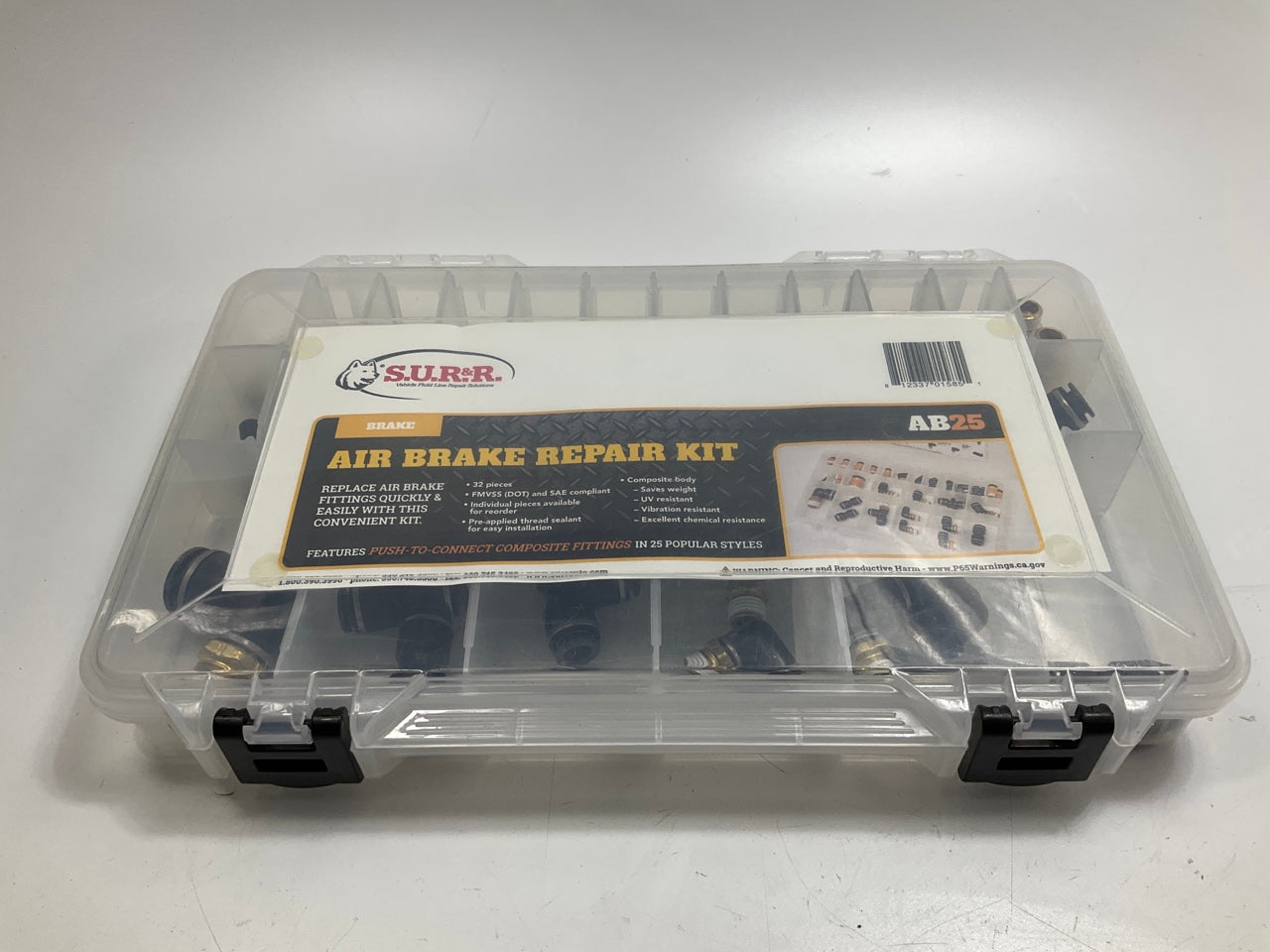 SUR&R AB25 Air Brake PLC Push-to-lock Air Brake Fitting Connector Repair Kit